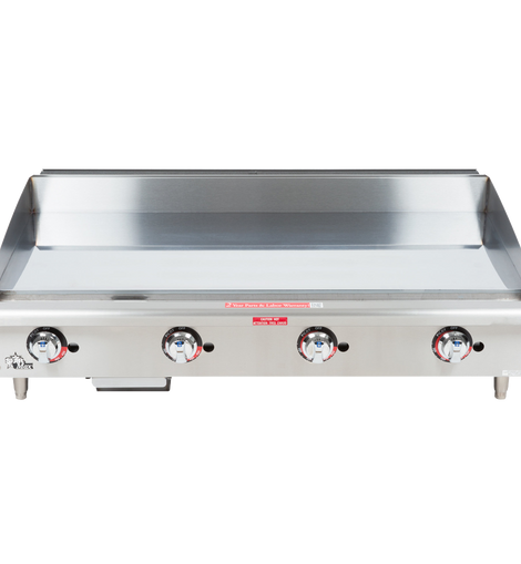 48 in. Commercial Thermostatic Countertop Gas Griddle in Stainless Steel
