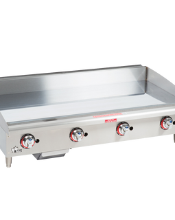 Star Max 648tchsf 48 Countertop Gas Griddle With Chrome Plate Thermostatic Controls 113.200 Btu